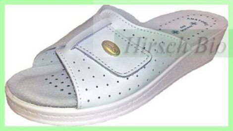 Hirsch női papucs egy tépőzáras fehér Hirsch női papucs egy tépőzáras fehér