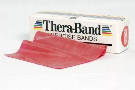 Thera-Band 5,5 m piros közepes erősítő gumiszalag Thera-Band 5,5 m piros közepes erősítő gumiszalag