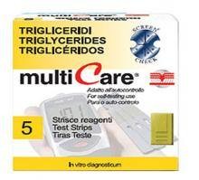 Multicare triglicerid tesztcsík 5 db