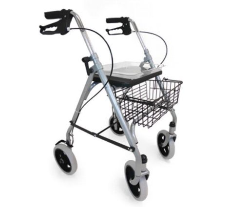 MEDIROAD fékezhető négykerekű rollátor kosárral, üléssel MEDIROAD fékezhető négykerekű rollátor kosárral, üléssel