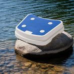 Modulárisan bővíthető hordozható fellépő lépcső