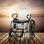   Miami önhajtós nagy teherbírású gördíthető szoba wc zuhanyszék egyben 150 kg