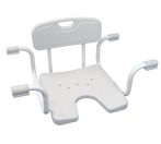   Állítható fürdőkád beülőke háttámlával higiénia nyílással