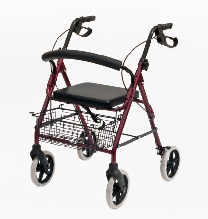 Walker Rollátor vörös színben max. teherbírása 100 kg Walker Rollátor vörös színben max. teherbírása 100 kg