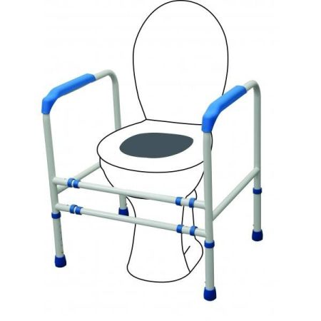 Biztonsági keret wc-hez, 4 lábbal 138 kg
