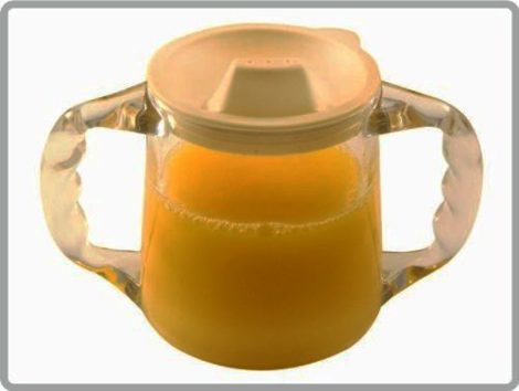 Két füles biztonsági itató bögre átlátszó SD21220