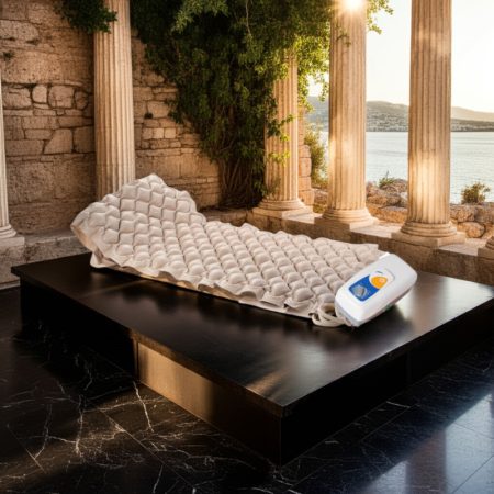 MINOA váltakozó nyomású kétkörös antidekubitusz matrac és kompresszor felfekvés megelőzésére