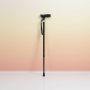 Állítható magasságú alumínium sétabot, fekete Mobiak