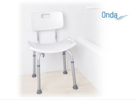 Háttámlás zuhanyszék állítható magasságú  Onda