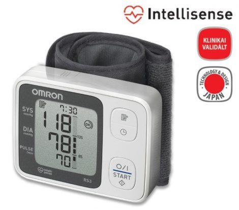 OMRON RS3 Intellisense csuklós vérnyomásmérő