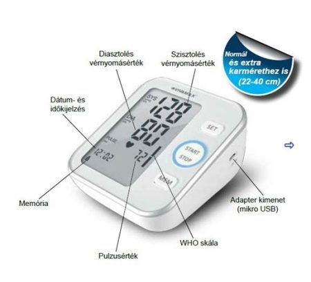 Felkaros vérnyomásmérő Vivamax 