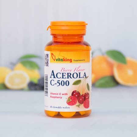 Vitaking C-vitamin Acerola 500MG 40 darabos rágótabletta