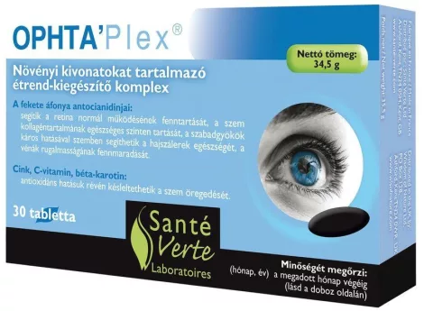 Ophta'Plex tabletta az éleslátás megőrzéséért 30 db